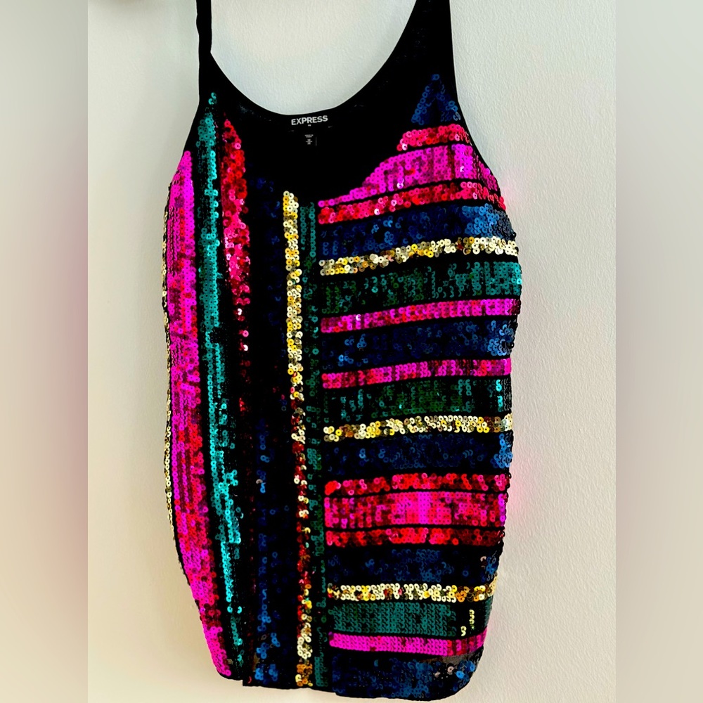 Bold Sequins tank blouse